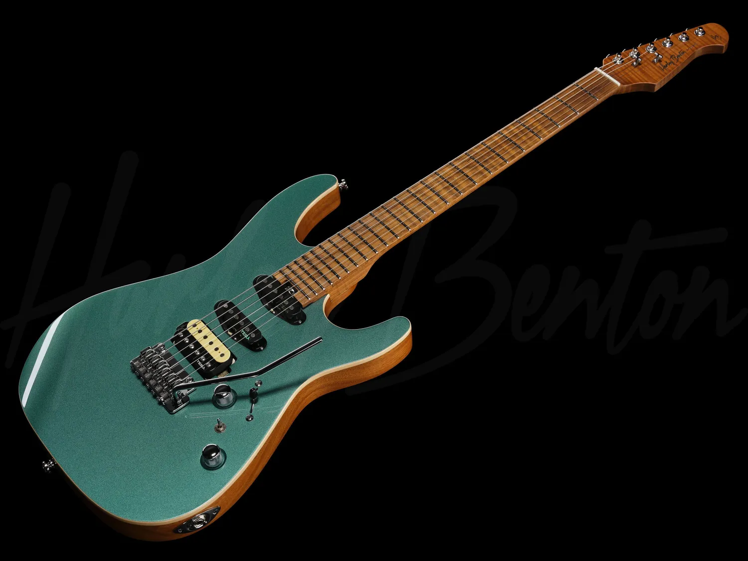 Harley Benton Fusion-IV HSS MN E-Gitarre Jade Metallic