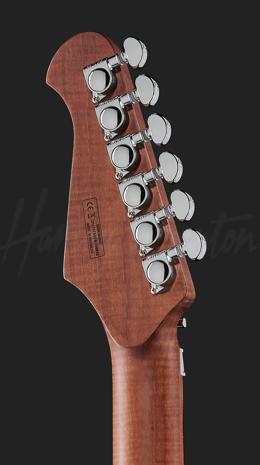 Harley Benton Fusion-III HH FR Roasted E-Gitarre Flame Cherry