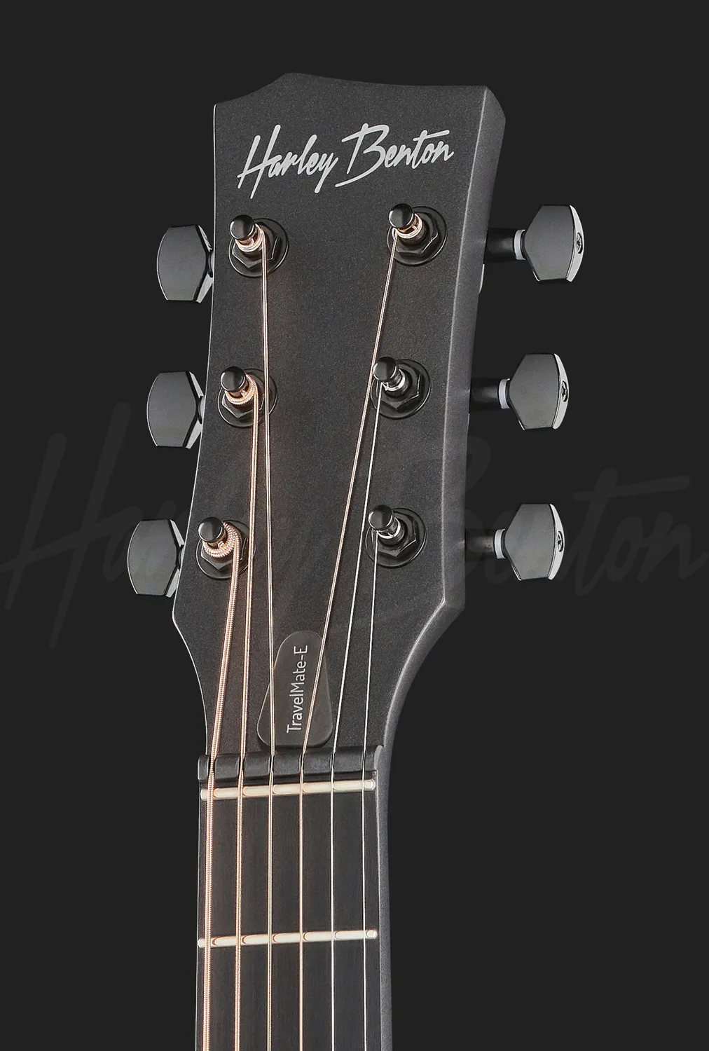 Harley Benton Custom Line TravelMate-E Reisegitarre Carbon