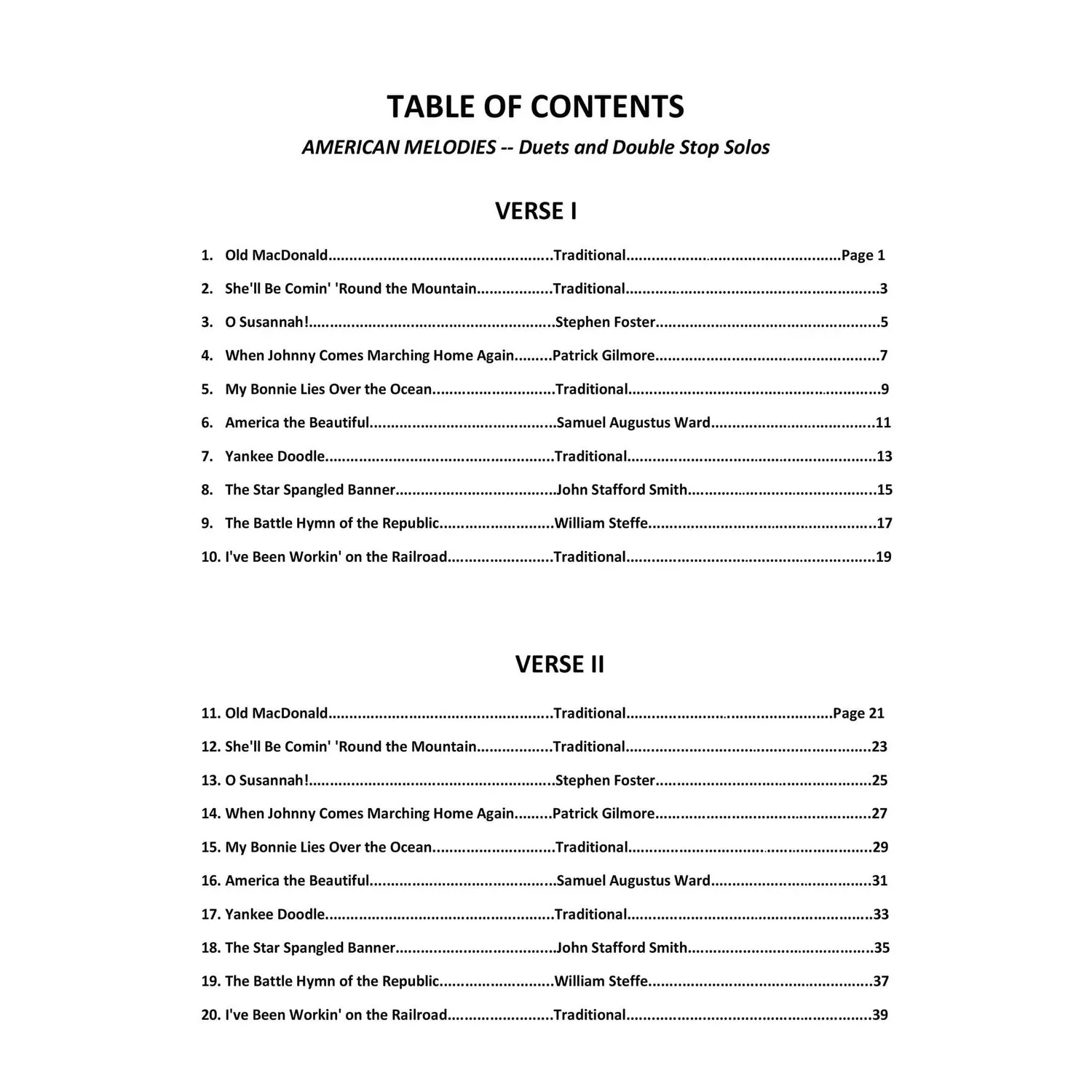 Shar Music American Melodies Vol. II Cellonoten Download Doppelgriffe