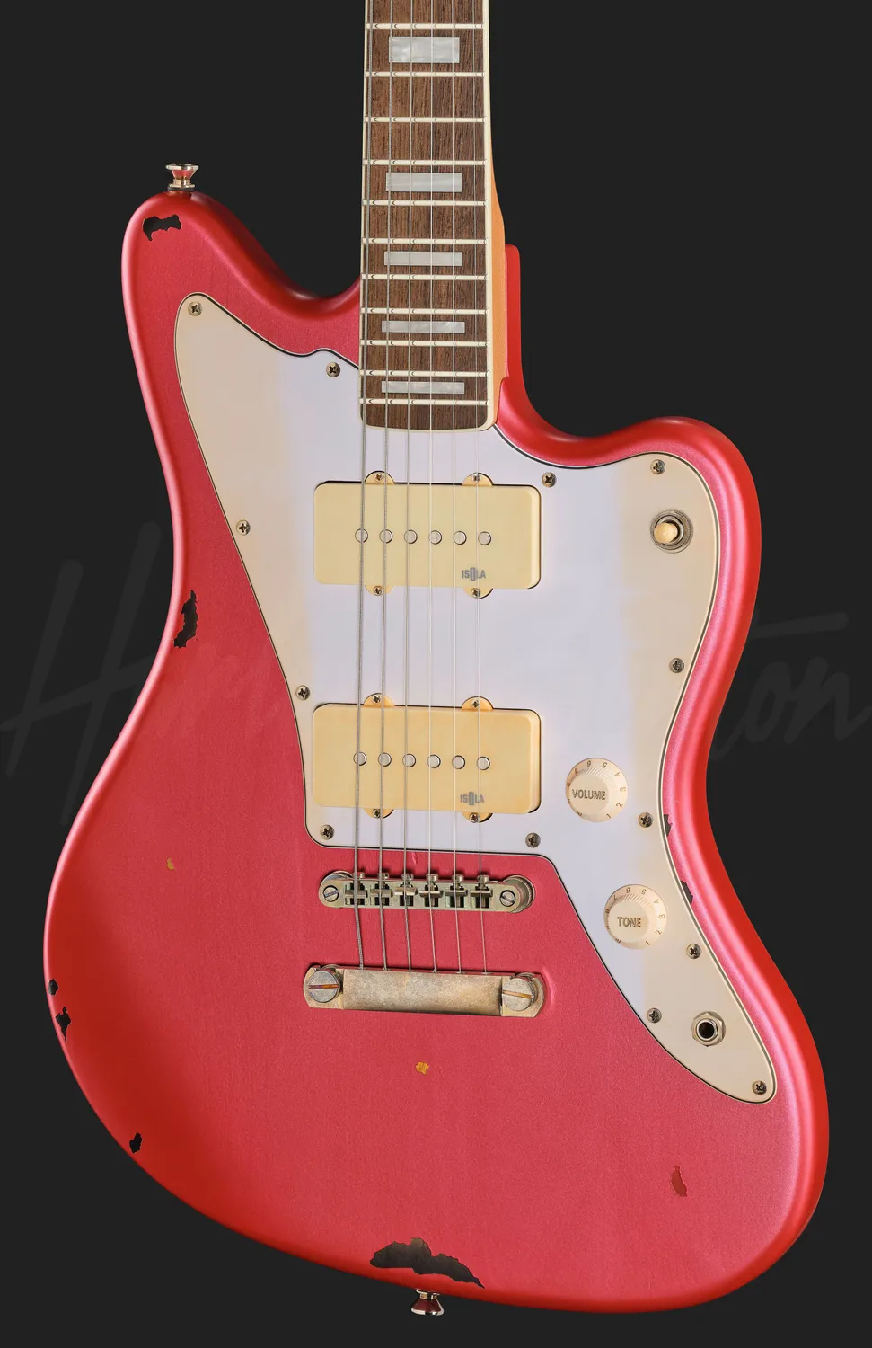 Harley Benton Aged JA-60LA E-Gitarre Candy Apple Offset