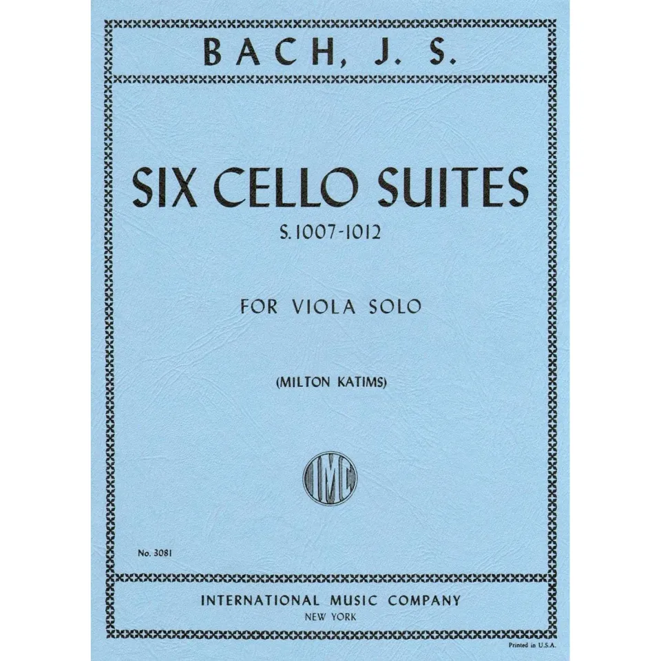 International Bach 6 Suiten BWV 1007 Viola Noten solo