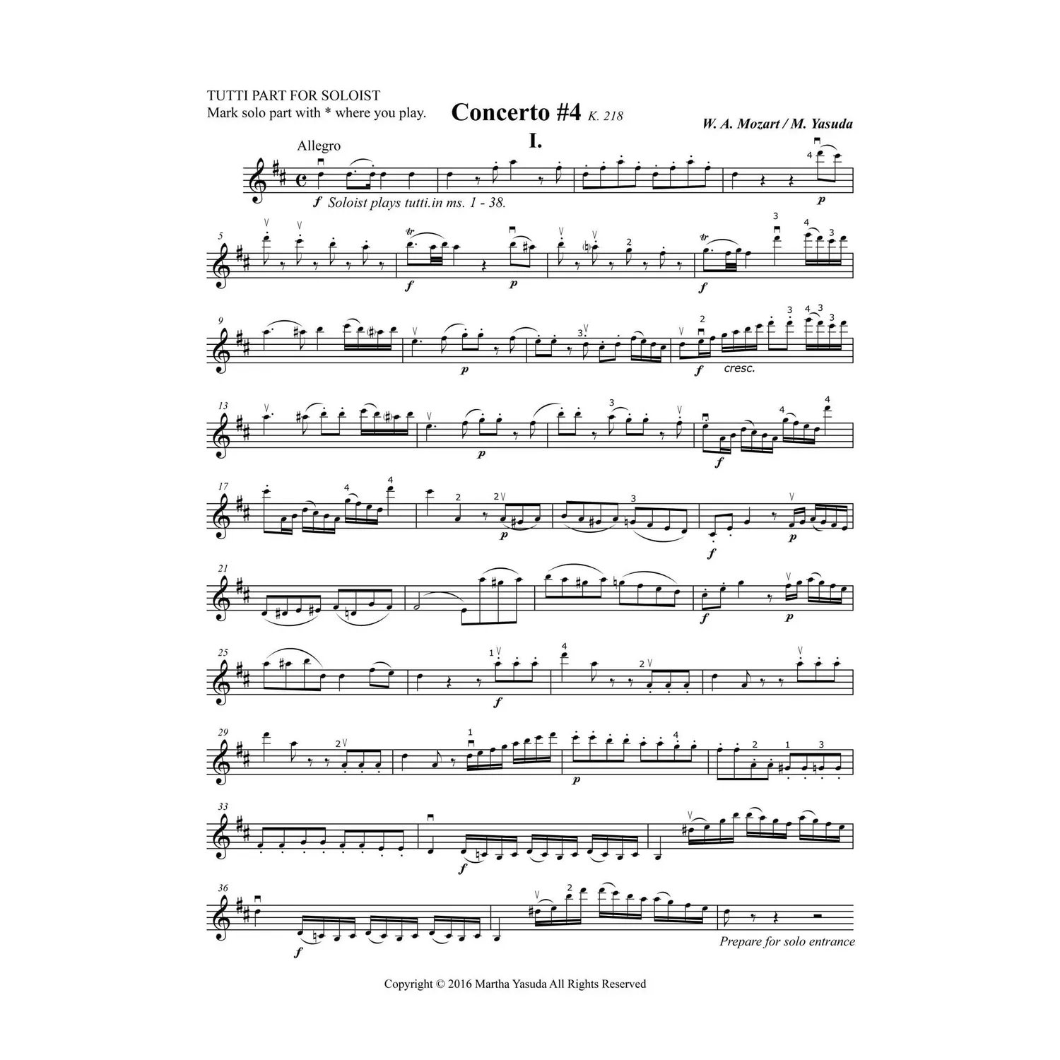 Yasuda Mozart Concerti No 4 Noten 2-3 Violinen Download