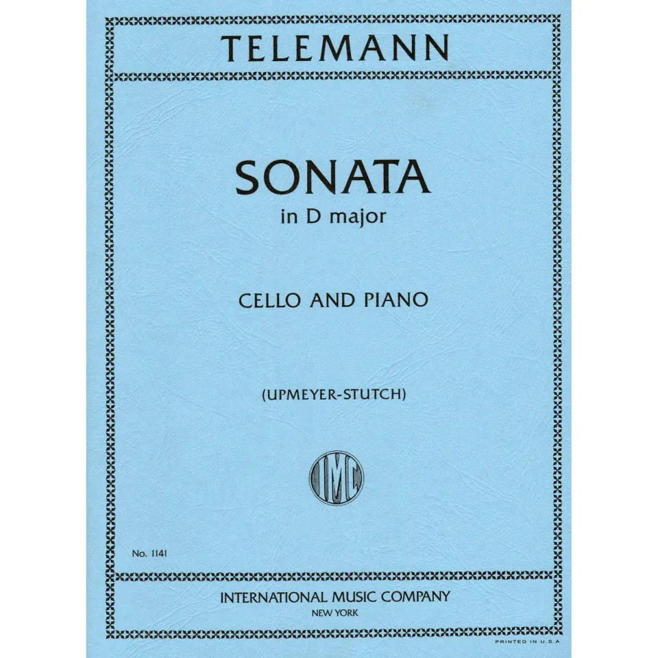 Shar Music Telemann Sonata D-Dur TWV 41:D6 Noten Cello