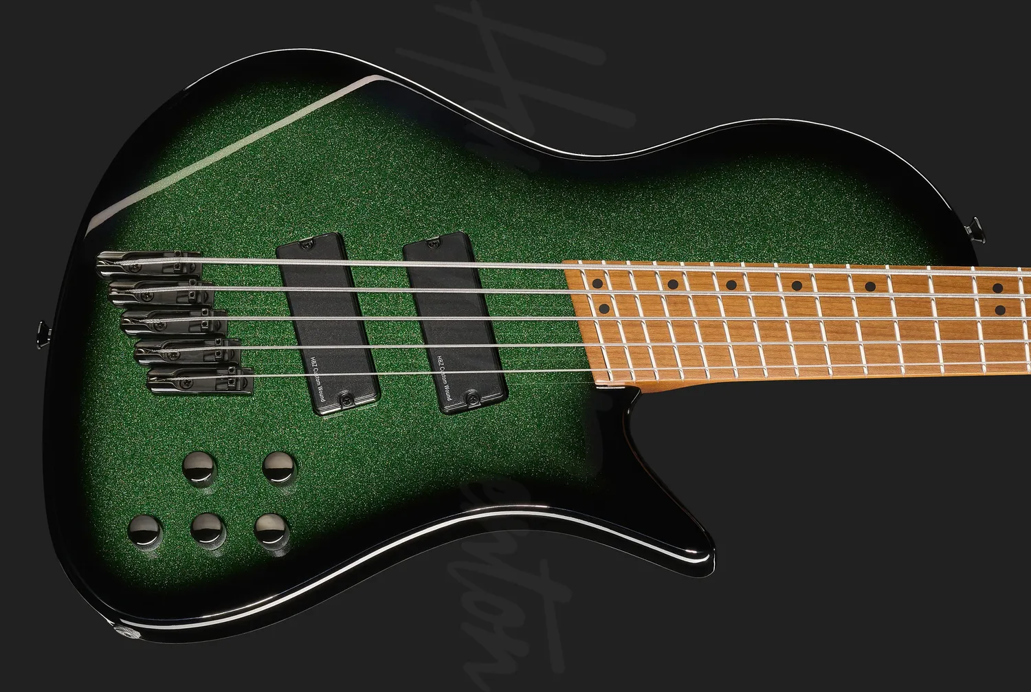 Harley Benton Pro MSB-5 E-Bass 5-Saiter emerald sparkle