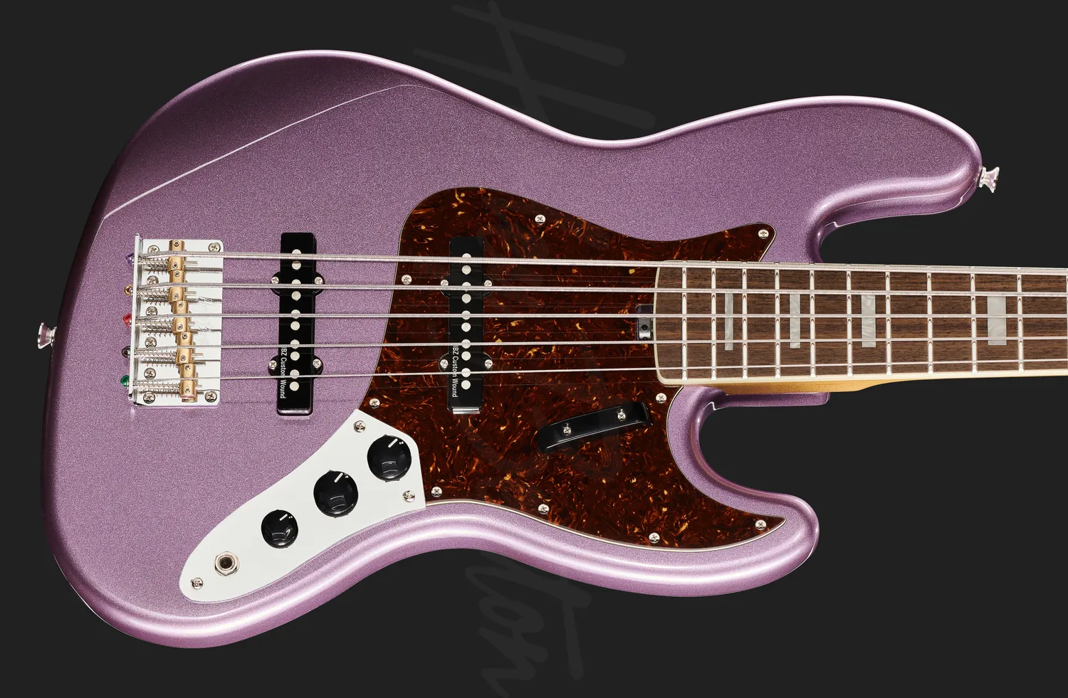 Harley Benton MV-5JB E-Bass Burgundy Mist 5-saitig