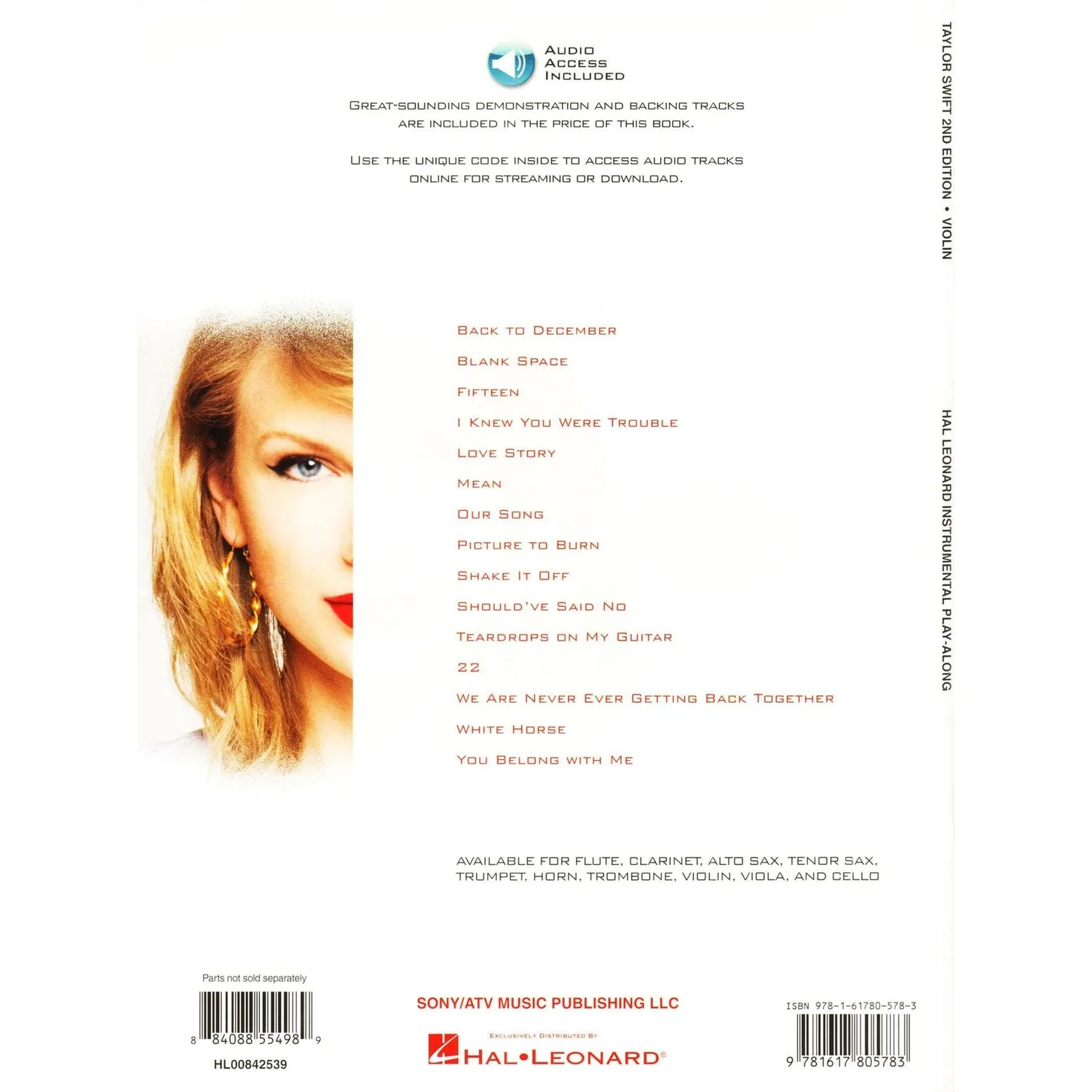 Hal Leonard Taylor Swift Play-Along Violine Notenheft Online-Audio