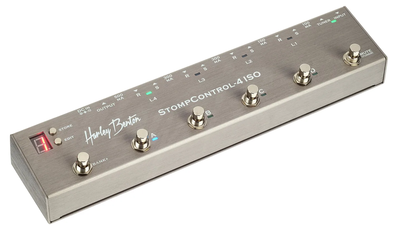 Harley Benton StompControl-4 ISO Loop-Switcher mit Netzteil