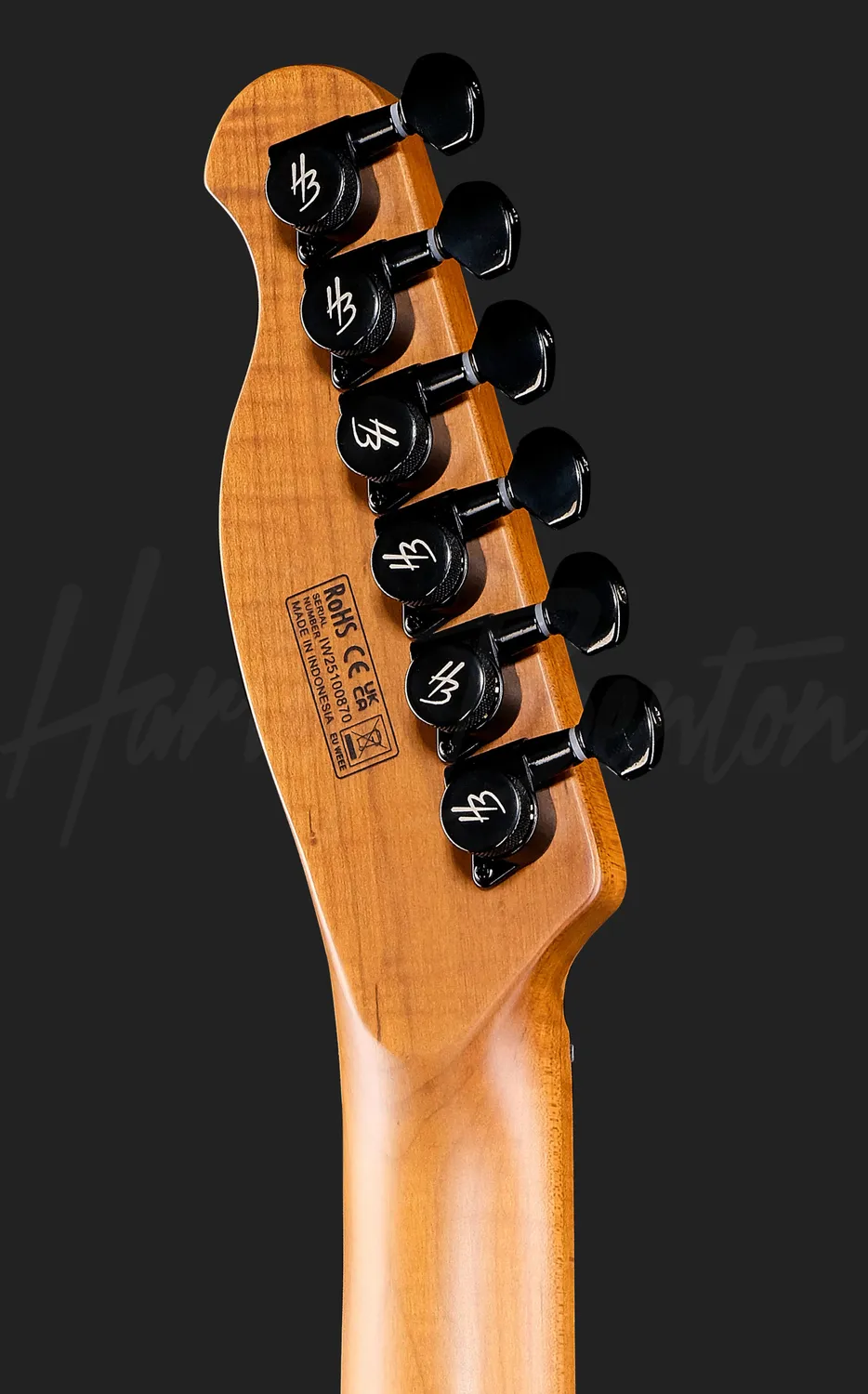 Harley Benton Fusion-T II HH MN HT BM E-Gitarre Black Metallic Humbucker
