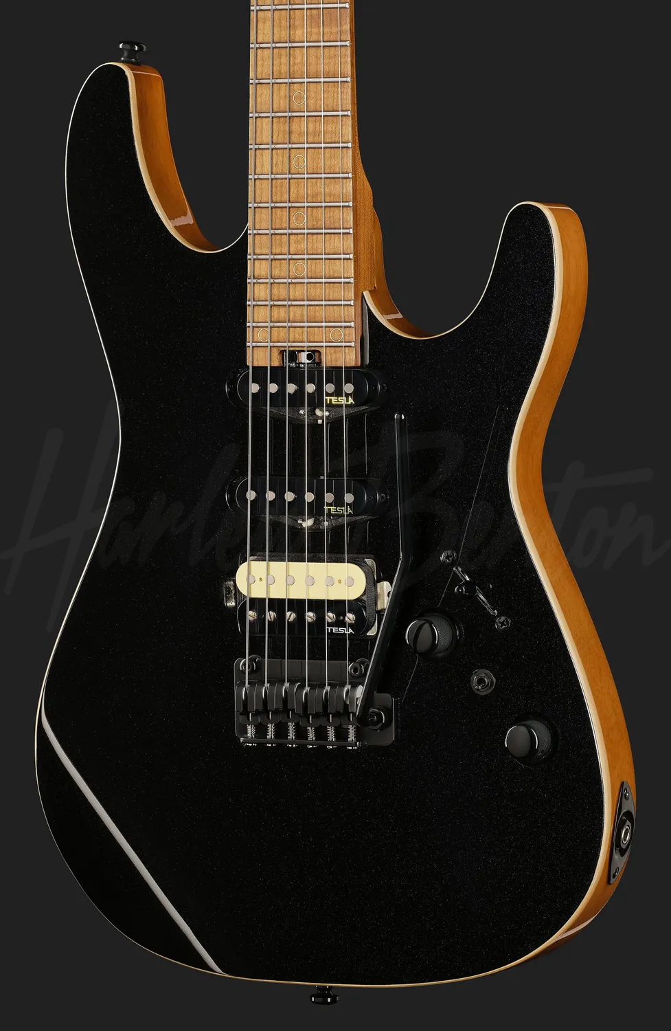 Harley Benton Progressive Fusion-IV HSS MN E-Gitarre Black Metallic