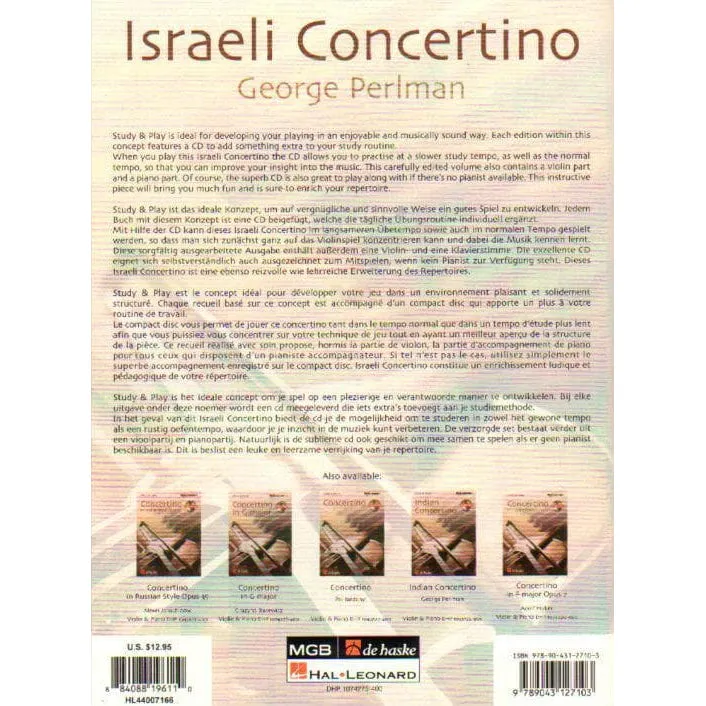 Shar Music Perlman Israeli Concertino Violinennoten