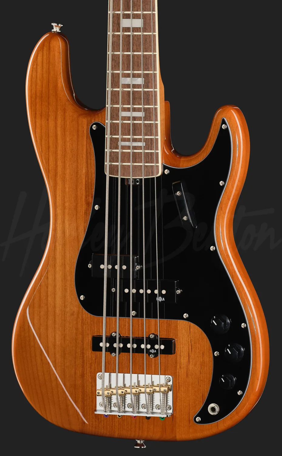 Harley Benton MV-5PJ E-Bass Natural 5-saitig PJ Alnico