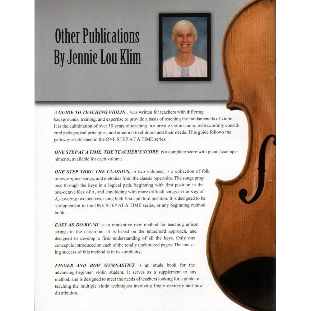 Klim One Step at a Time Book 1 Violinschule Anfänger