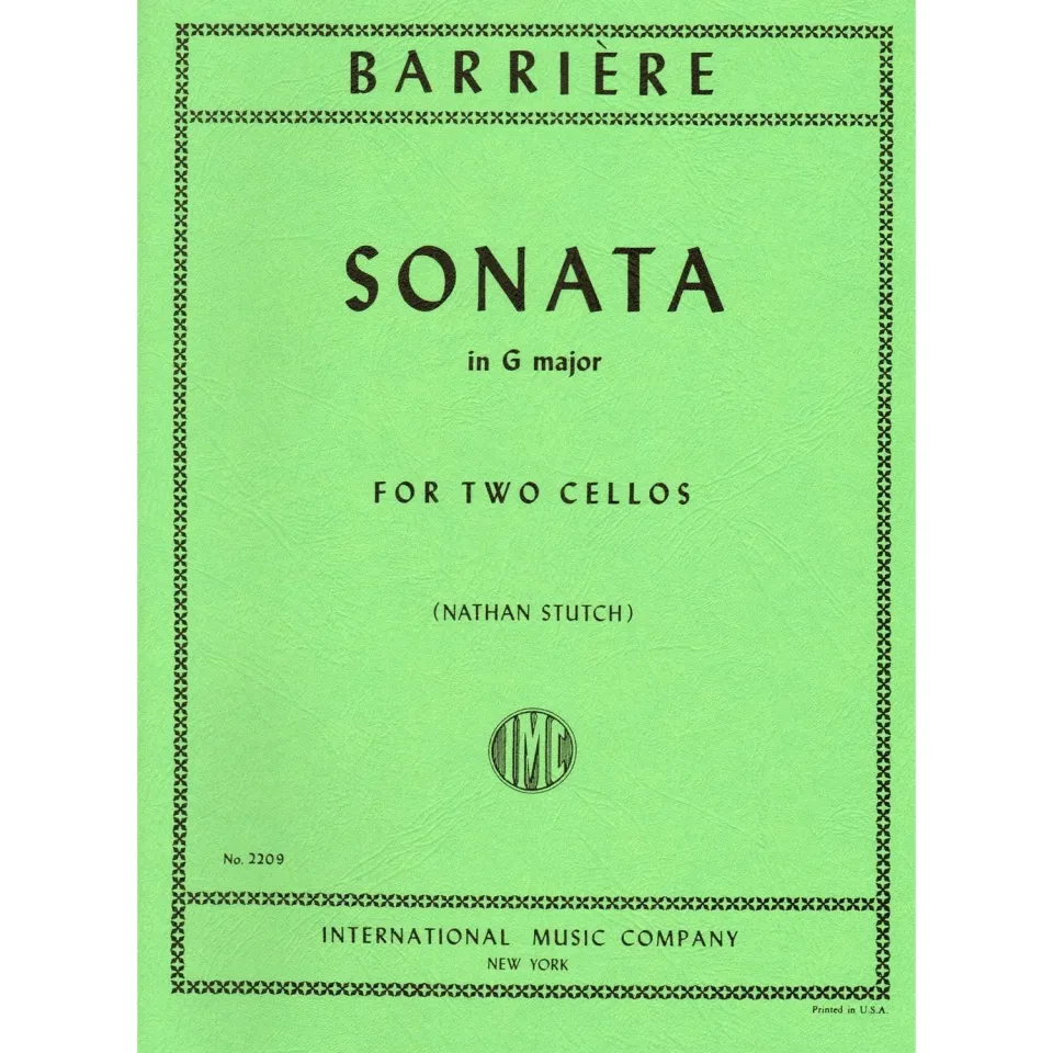 Shar Music International Sonata G-Dur Noten für 2 Celli