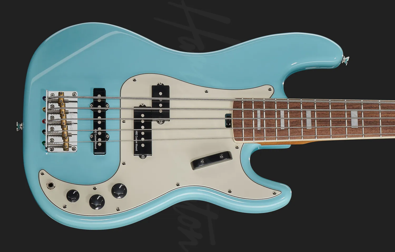 Harley Benton MV-5PJ E-Bass 5-saitig Daphne Blue