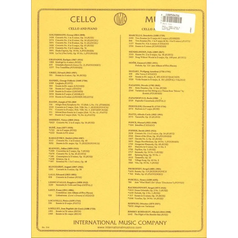 International Bach 3 Sonaten Cello-Noten Klengel