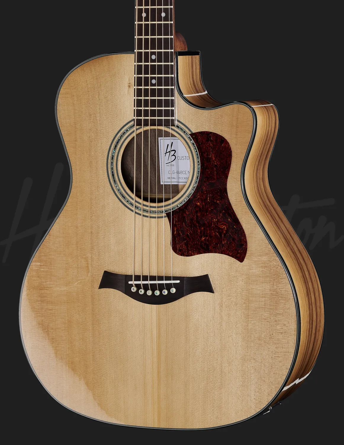 Harley Benton Custom CLG-414CE Bariton Westerngitarre Walnuss