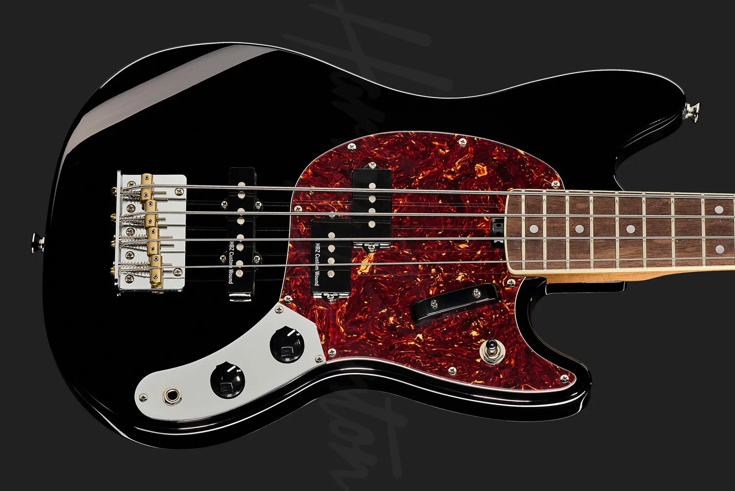 Harley Benton MV-4MSB Shortscale E-Bass Schwarz 76cm
