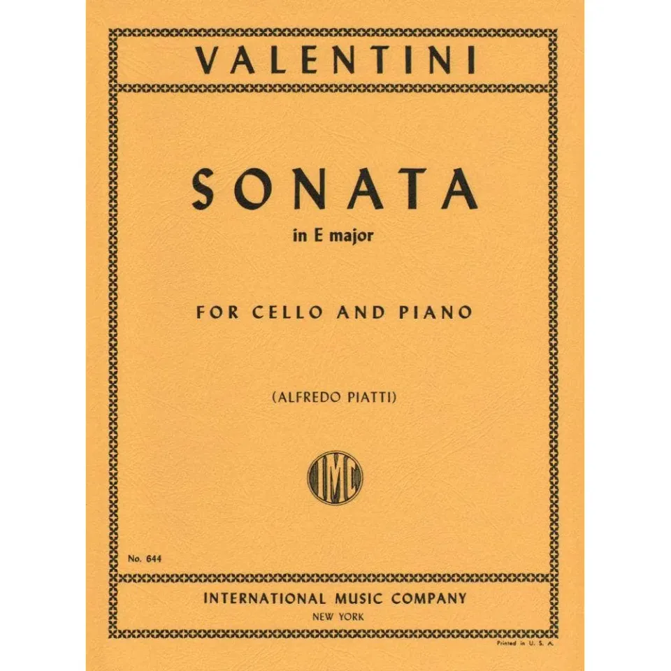 Valentini Sonate E-Dur Cello Noten Klavier