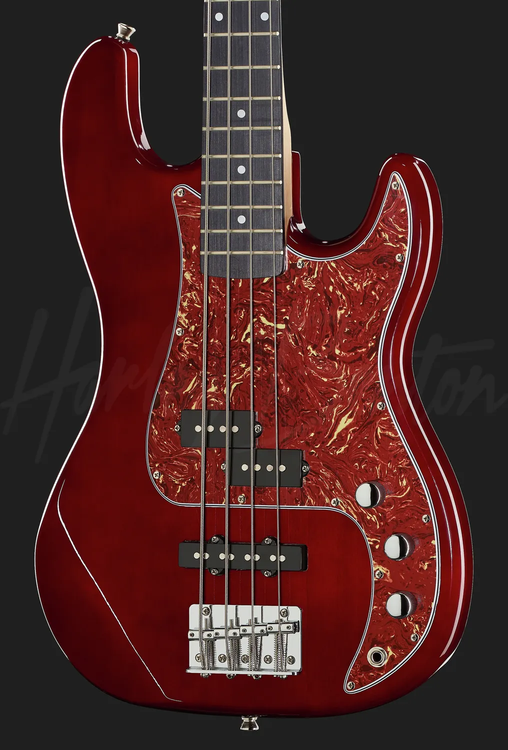 Harley Benton PJ-4 HTR E-Bass Trans Red