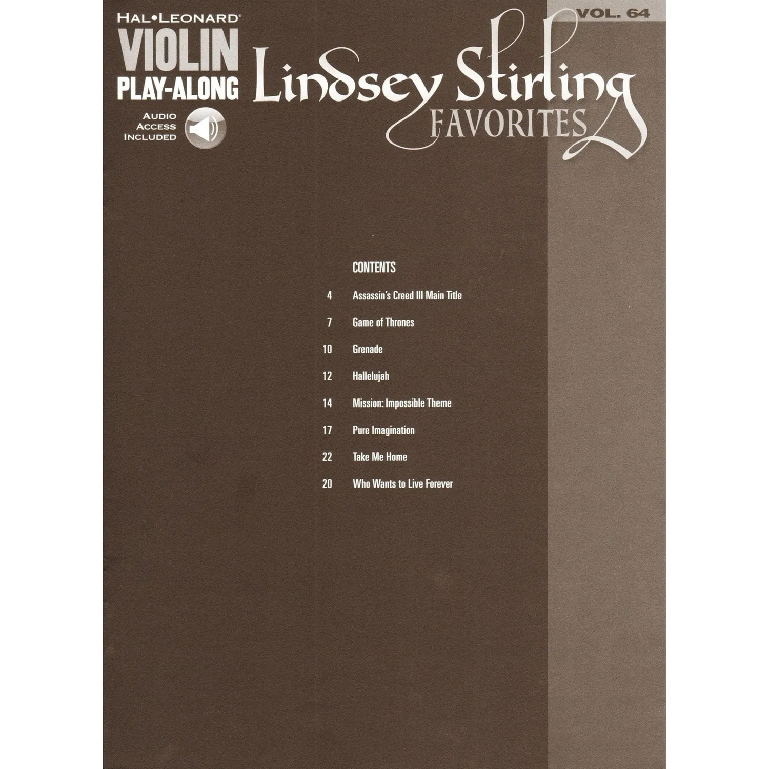 Lindsey Stirling Favorites Vol. 64 Noten für Violine mit Audio