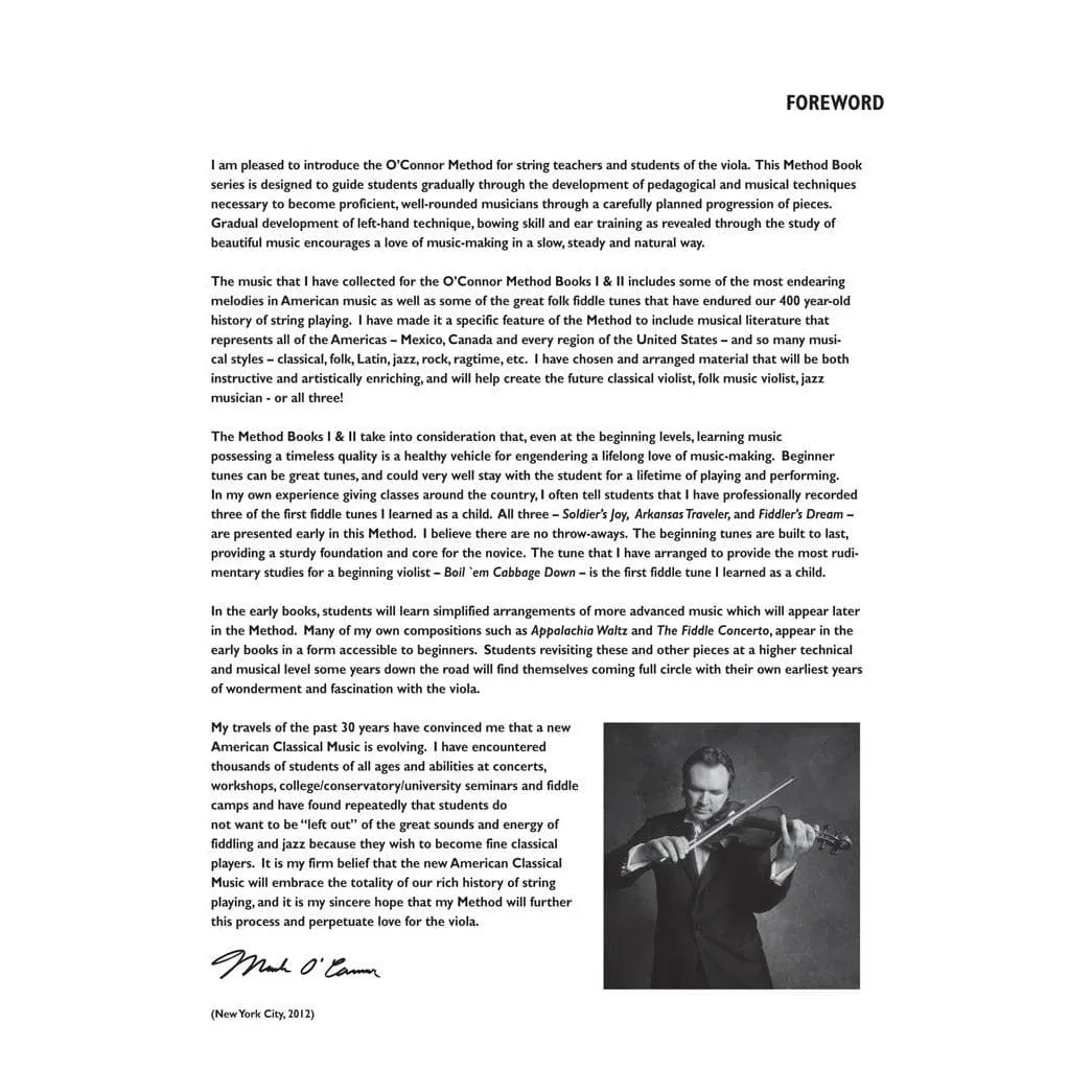 O’Connor Method Book II Viola Noten Klavierbegleitung