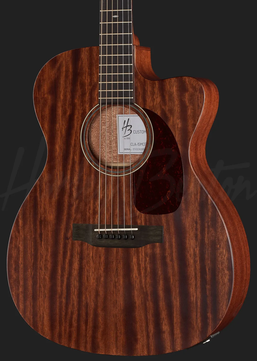 Harley Benton Custom CLA-15MCE Westerngitarre Mahagoni