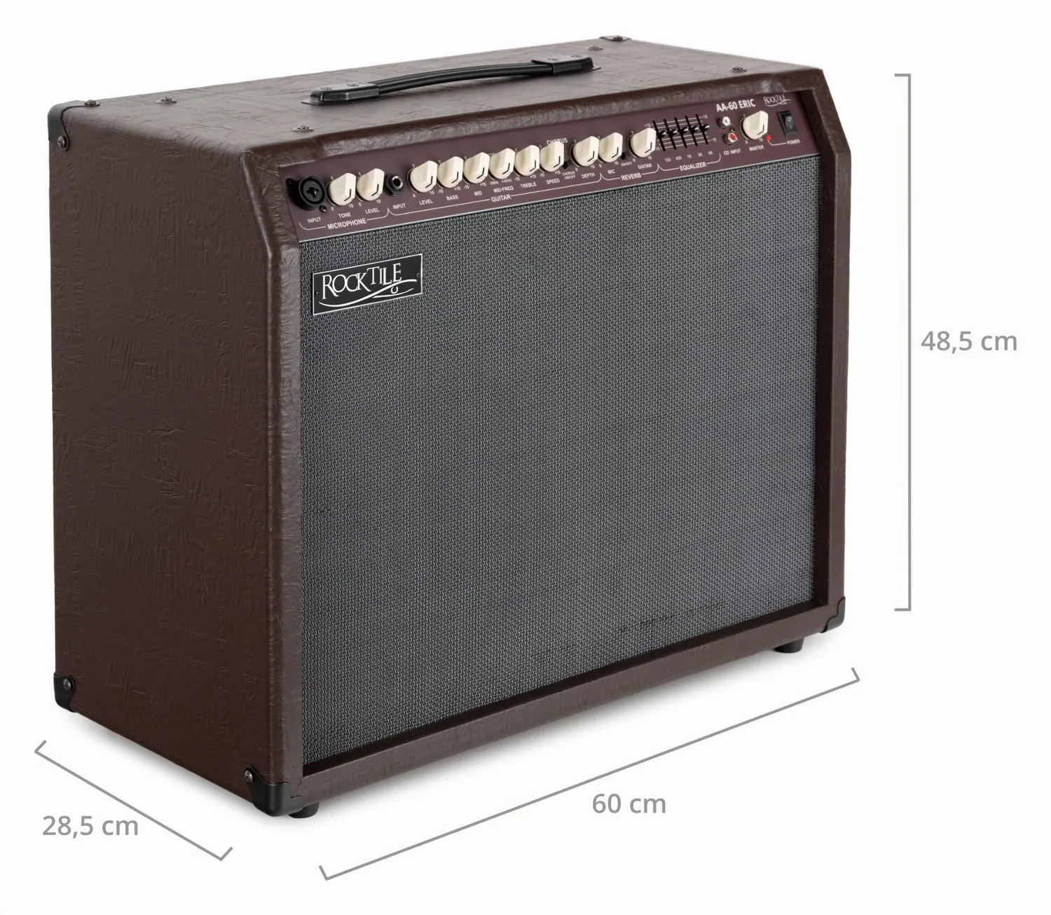 Rocktile AA-60 Eric Akustikverstärker 60W braun 2-Kanal