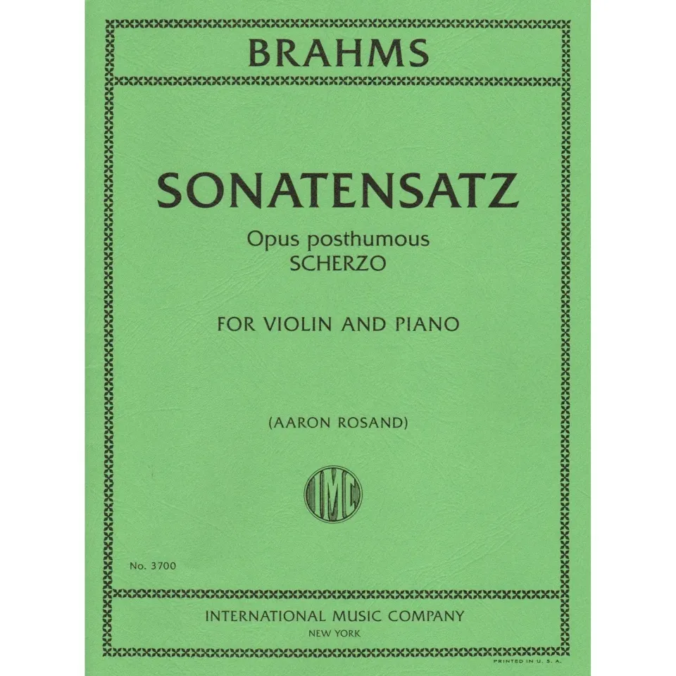 International Brahms Sonatensatz c-moll Violinnoten Klavier