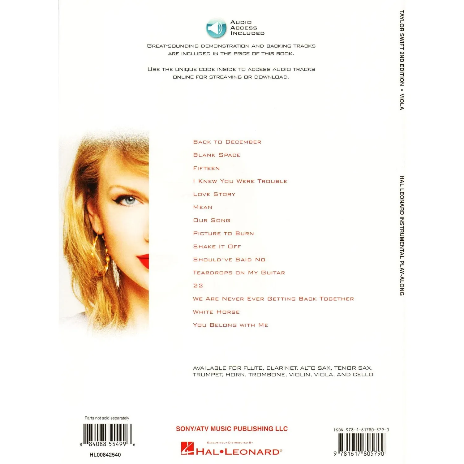 Hal Leonard Taylor Swift Play-Along Noten Bratsche Audio