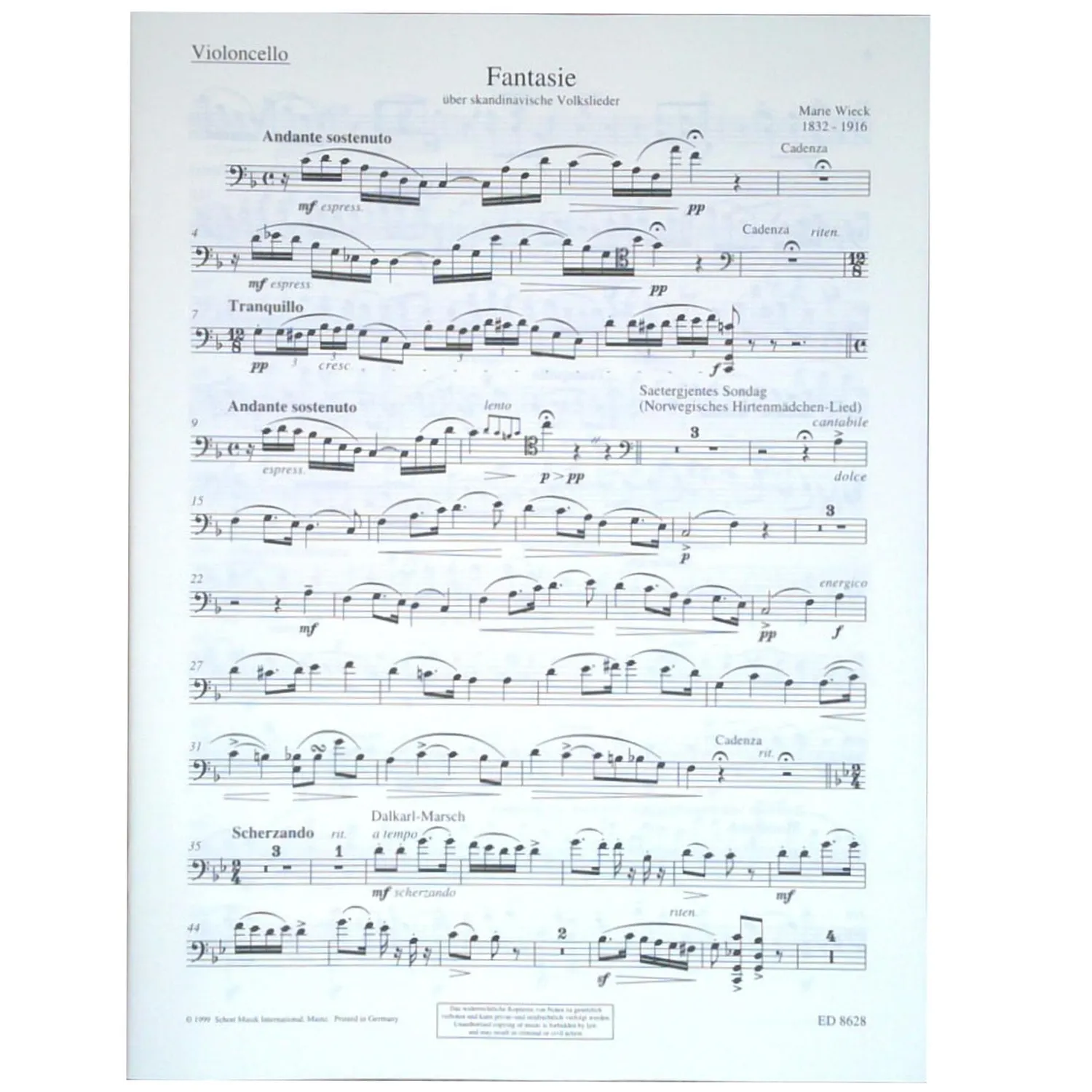 Schott Female Composers Noten für Cello und Klavier 14 Stücke