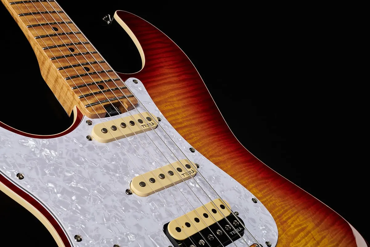 Harley Benton ST-Modern Plus E-Gitarre LH Bengal Burst HSS