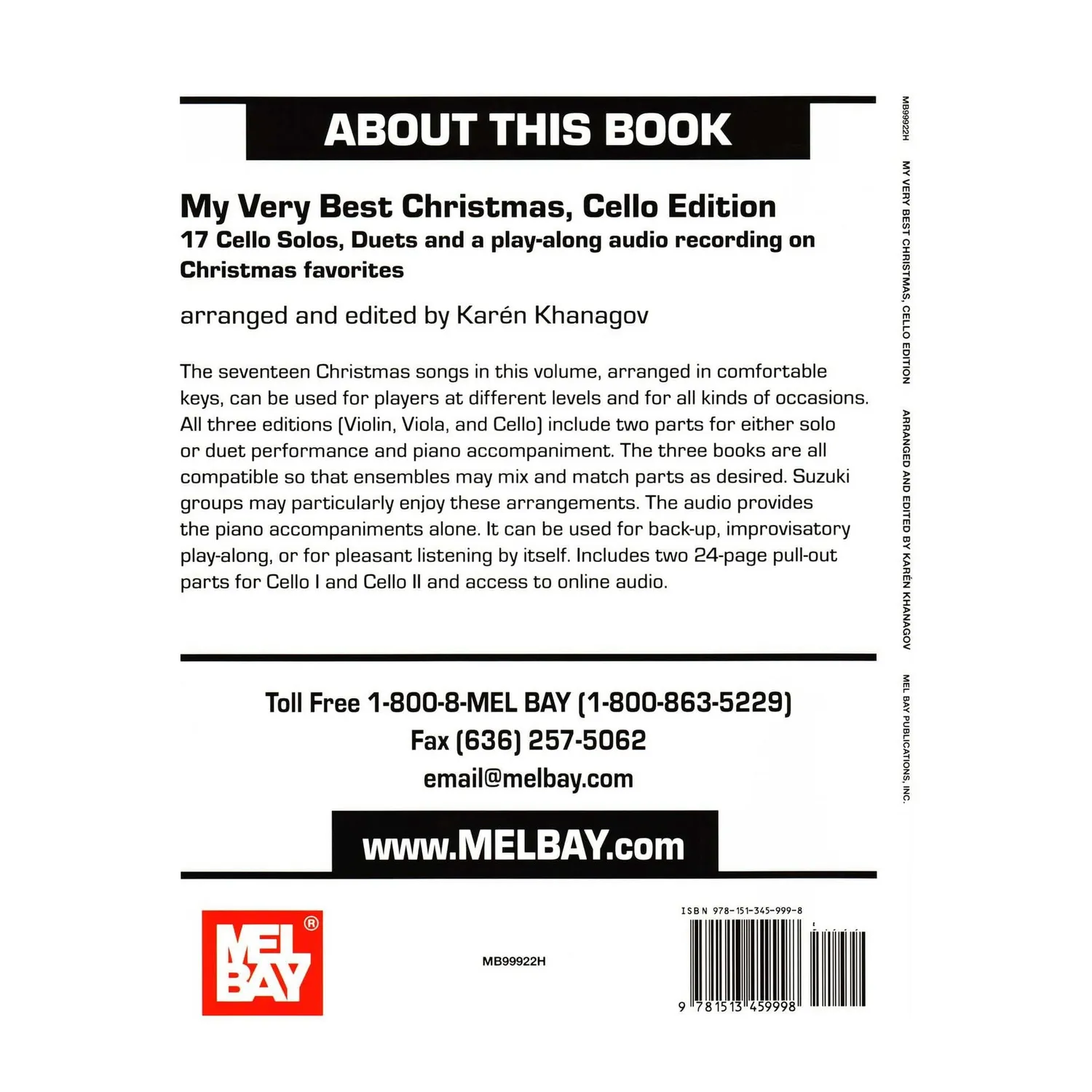 Shar Music My Very Best Christmas Cello Noten für 1-2 Celli Klavier