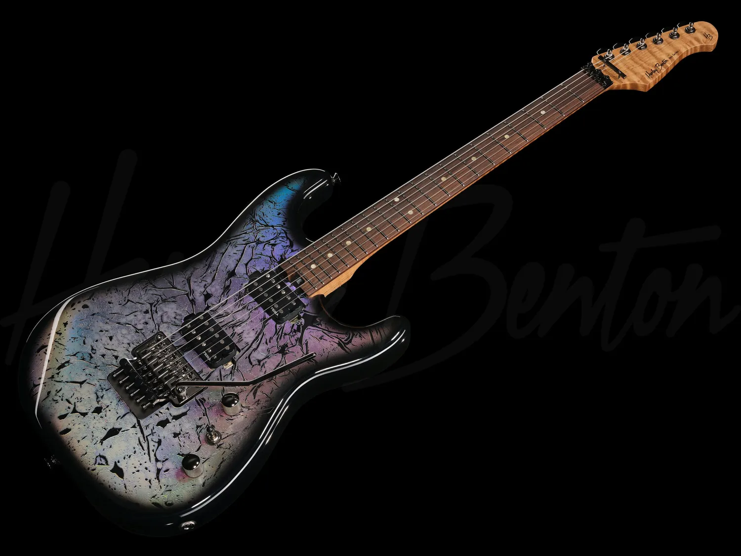 Harley Benton ST-80FR HH E-Gitarre Holographic Floyd Rose