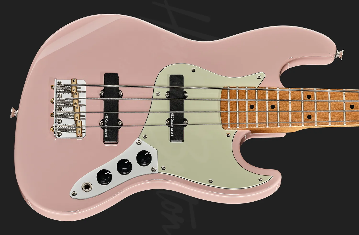 Harley Benton Vintage JB-62CC Mini E-Bass Shell Pink
