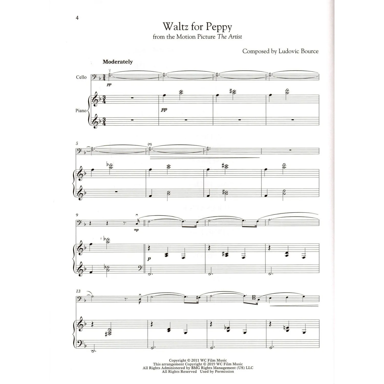 Shar Music Movie Themes Cellonoten mit Klavier und Audio