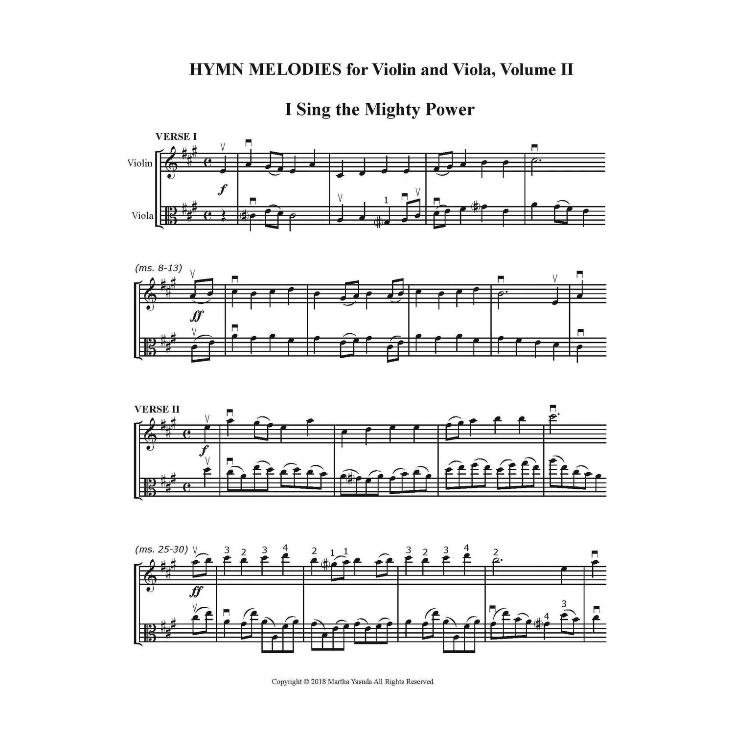 Yasuda Hymn Melodies Vol.2 Violine Viola Noten Download