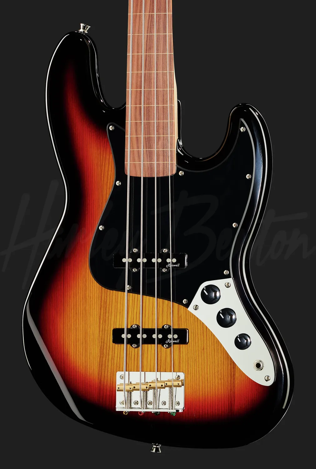 Harley Benton Vintage JB-75FL E-Bass Fretless Sunburst