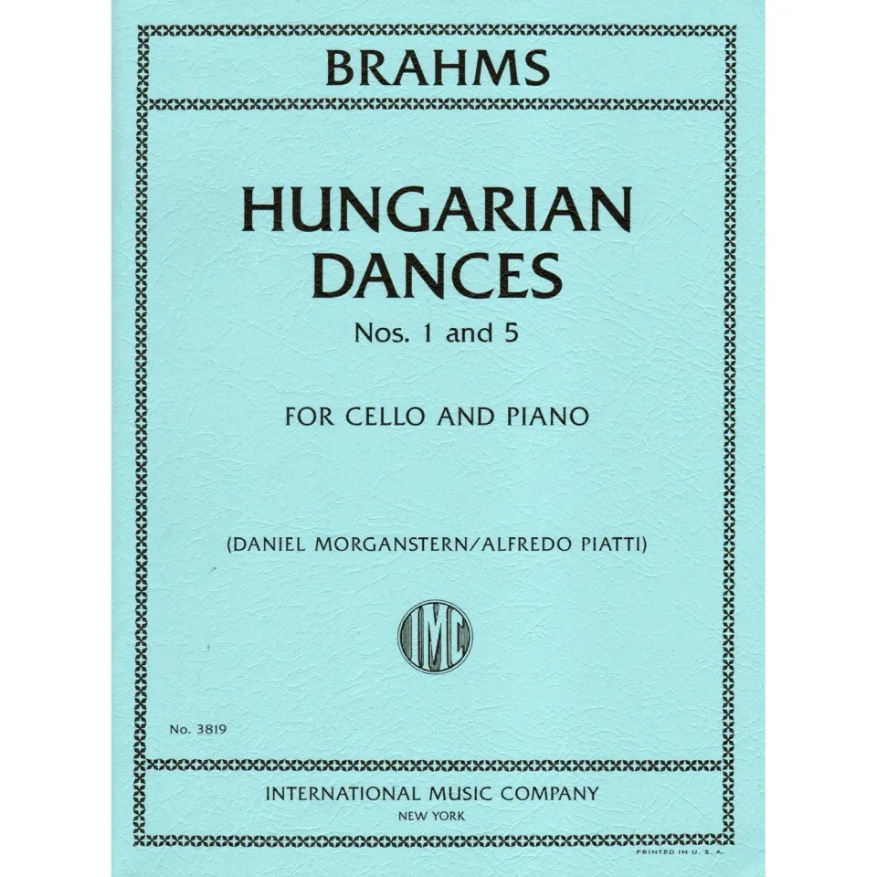 Brahms Ungarische Tänze 1+5 Cello-Noten Klavier Piatti