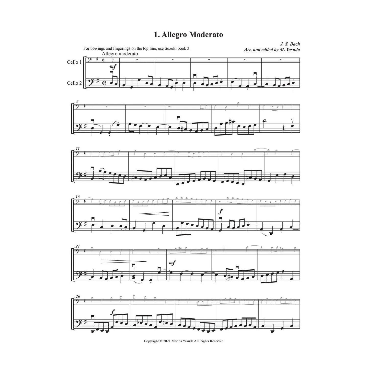 Yasuda Harmonious Melodies 1 Celloduette Download