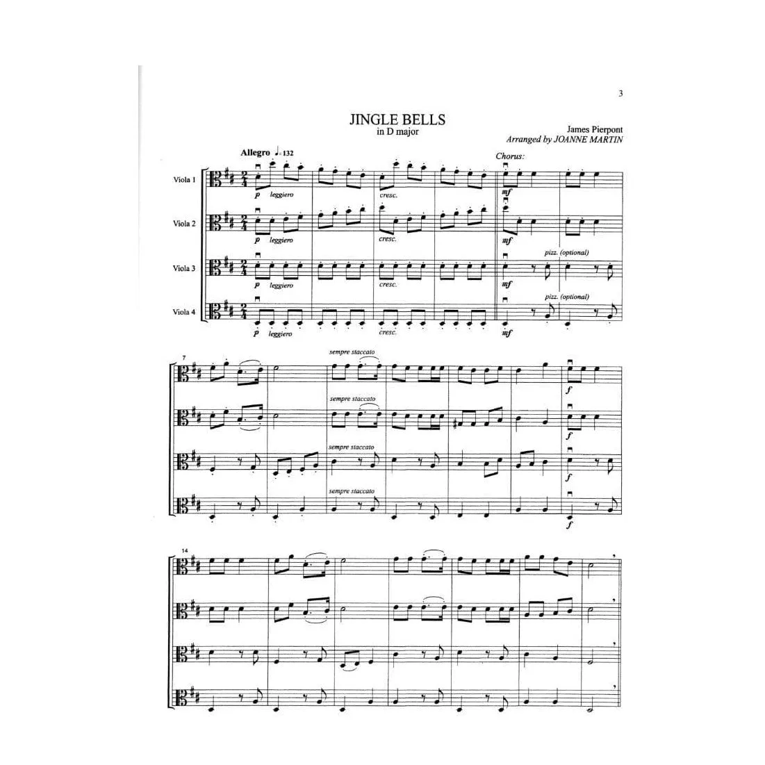 Shar Music Festive Strings Noten 4 Violen Weihnachten