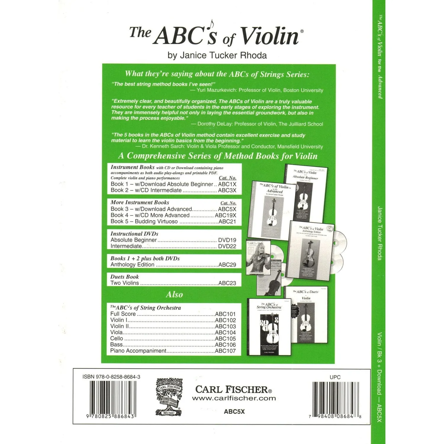 Carl Fischer ABCs of Violin Book 3 Violinschule mit CD für Fortgeschrittene