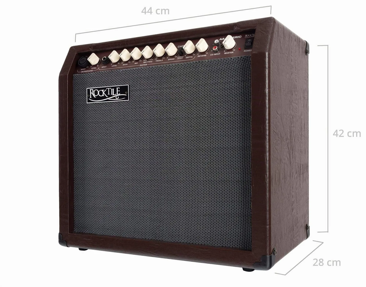 Rocktile AA-30 Eric Akustikverstärker 30 Watt braun 2-Kanal