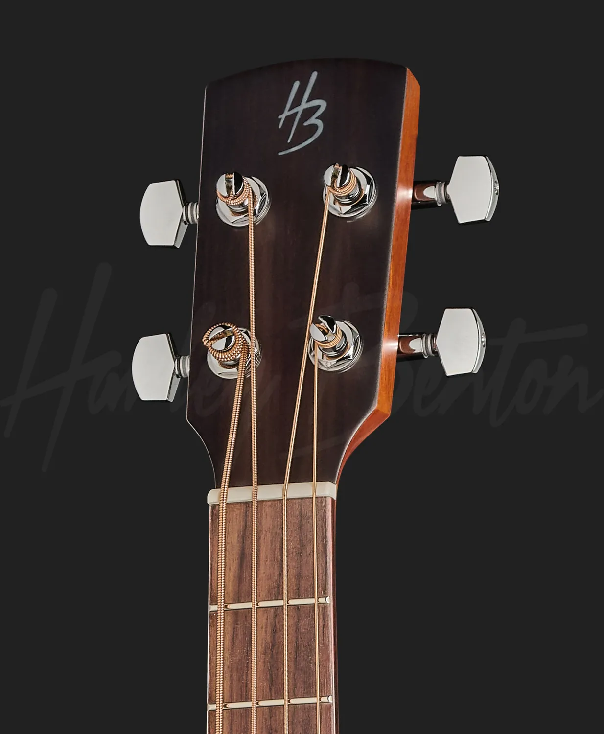 Harley Benton Custom Line CLB-70SRE Mini Akustikbass schwarz Fichte massiv