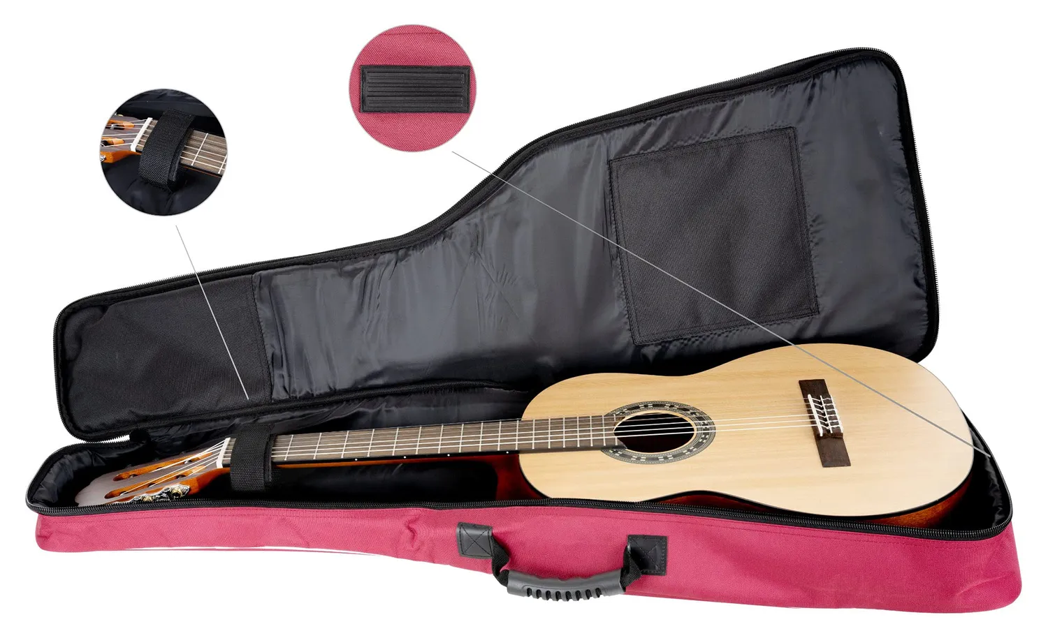 Rocktile Klassik-Gigbag 4/4 Rot wasserabweisend