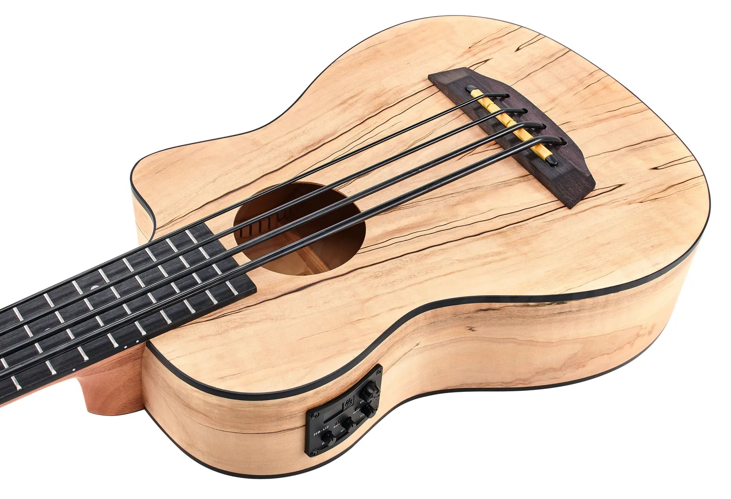 Harley Benton Standard UkeBass U-Bass Geflammter Ahorn EQ