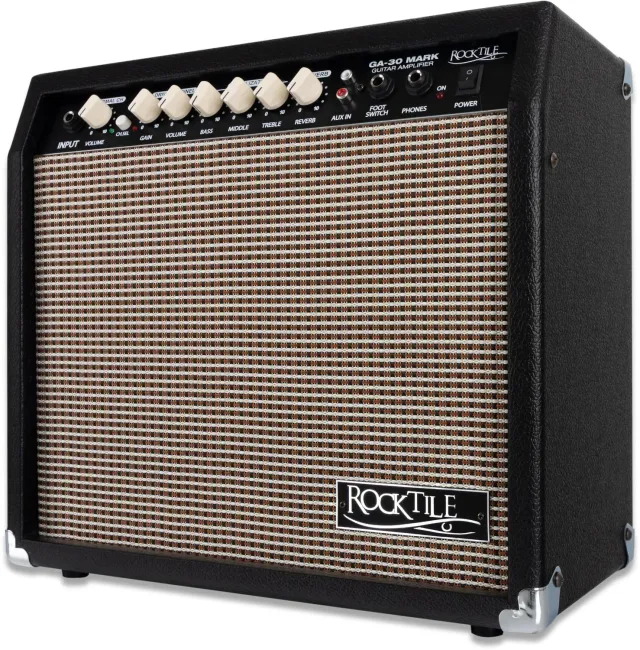 Rocktile GA-30 Mark Gitarrenverstärker 30W Combo schwarz mit Hall