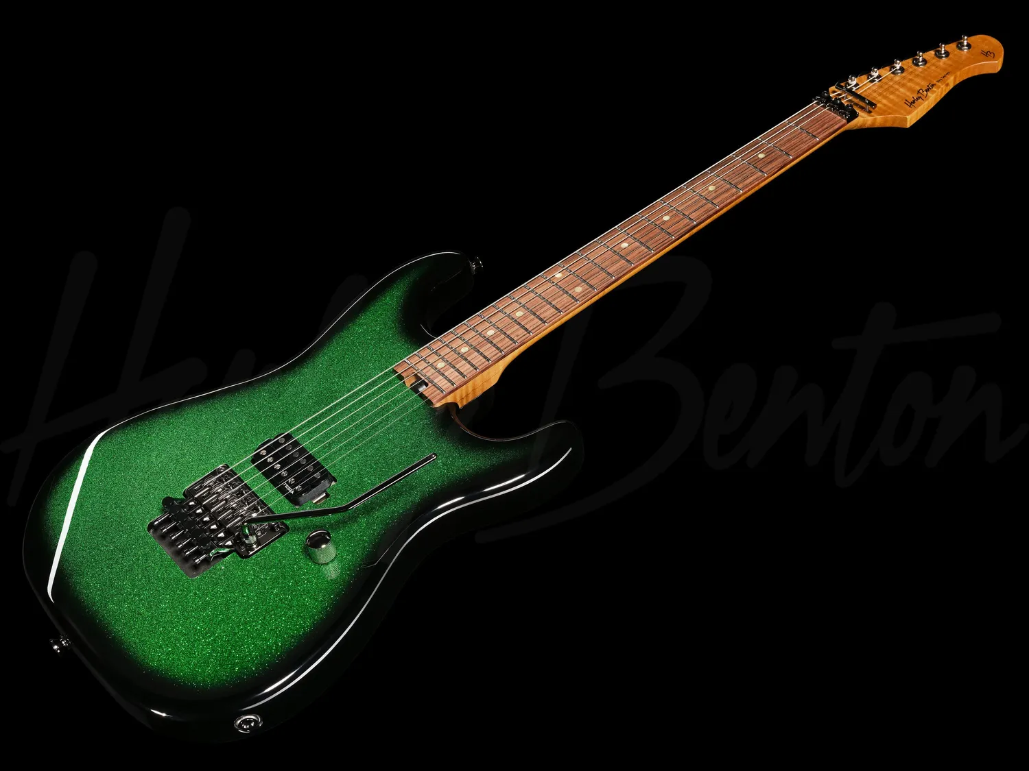 Harley Benton ST-80FR E-Gitarre Emerald Sparkle Floyd Rose
