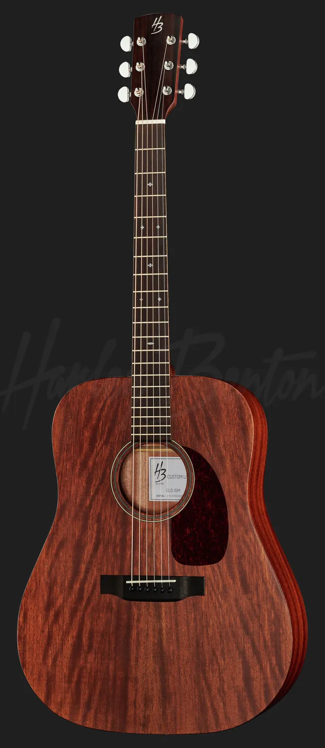 Harley Benton Custom CLD-15M Westerngitarre Dreadnought Mahagoni