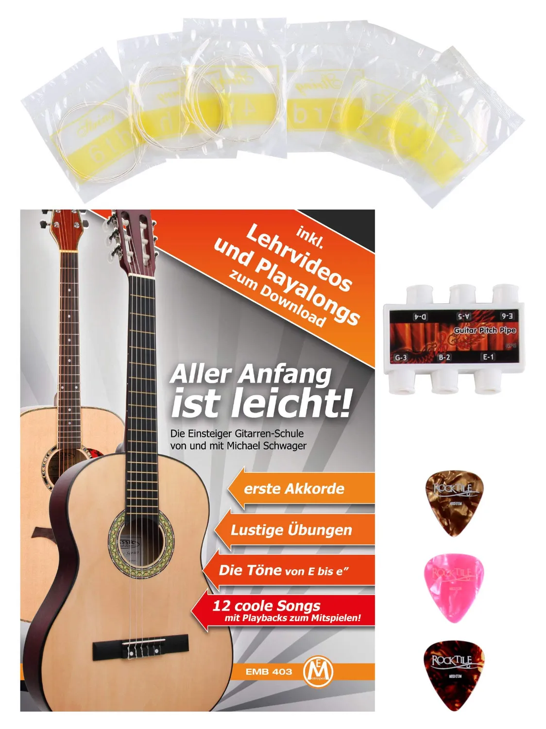 Rocktile WSD-100C NT Westerngitarre Starter Set natur